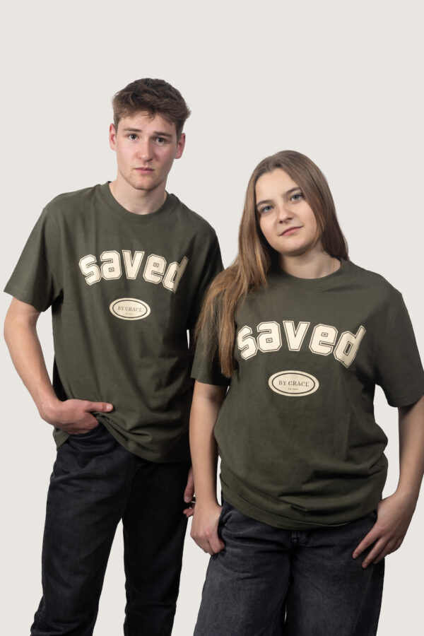 saved by grace – T-Shirt Kaki – Bild 4