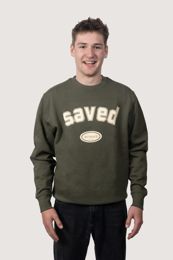 saved by grace - Sweatshirt Kaki